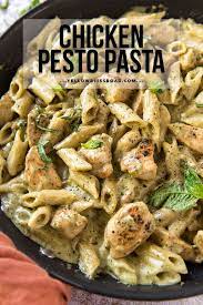 Creamy Chicken Pesto Pasta Yellowblissroad Com Recipe Creamy Pesto Chicken Pasta Pesto Chicken Pasta Pesto Pasta Recipes