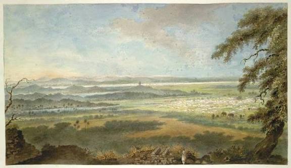 View over the battleground of Udhua Nullah from the one-tree hill