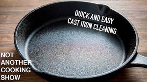 How To Clean A Cast Iron Pan After Cooking - Youtube