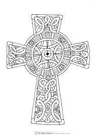Stained glass window and cross coloring page. Celtic Cross Coloring Page Coloring Home