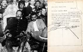Casasola los retrató en la sede de gobierno. La Carta Que Le Escribio Pancho Villa A Emiliano Zapata Historia
