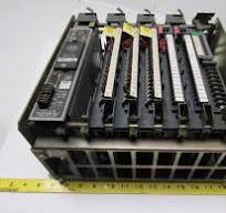A-B Allen Bradley 1771-A2B PlC 8 Slot Rack W/Processor Power Supply & Cards