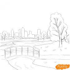 Как нарисовать осенний парк поэтапно 3 урока