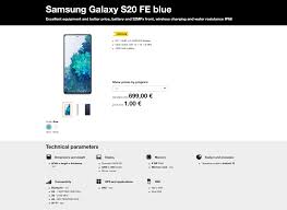 It is nice of samsung to include a few software features to be able to. Samsung Galaxy S20 Fe Listed On Orange Slovakia Priced At 700 Gsmarena Com News