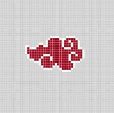 Simbolo De Akatsuki Naruto Shippuden Anime Pixel Art Patterns Easy Pixel Art Pixel Art Grid Pixel Art Pattern