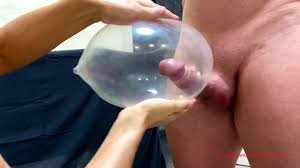 Milf play with balloon condom cumshot .