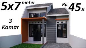 Desain rumah minimalis 2 lantai ukuran 6x7 youtube via youtube.com. Rumah Minimalis 5x7 Meter 3 Kamar Tidur Youtube