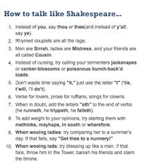 Talk Like Shakespeare Maybe Have A Talk Like Shakespeare Day Shakespeare Words Teaching Shakespeare Writing Words