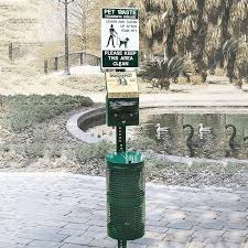 Pet waste stations consist of a bag dispenser, waste bin, and a sign, helping to encourage pet owners to clean up after their pups by making it easier to do so. China Dog Poop Bag Dispenser Metal Pet Waste Station With Sign Board Manufacturers And Suppliers Shengrui