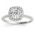 Square Double Halo Engagement Ring