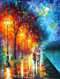 Love By The Lake Palette Knife Oil Painting On Canvas By Leonid Afremov Size 30x40 Oil Painting Landscape Art Painting Love Painting