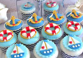 Nautical Baby Shower Cupcakes Made With Satin Ice Lenka Sweet Dreams Cupcake Cakes Nautical Cupcake Childrens Birthday Cakes