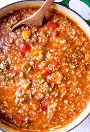 2 cups cooked rice brown or white; Stuffed Pepper Soup My Baking Addiction