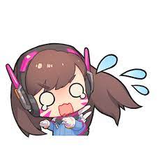 Ay Here S All The Sprays From The D Va Nano Cola Overwatch Wallpapers Chibi Overwatch Cute Anime Chibi