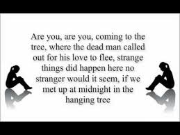 If We Met At Midnight In The Hanging Tree Lyrics The Hanging Tree The Hunger Games Lyrics On Screen Hunger Games Lyrics Hunger Games Hanging Tree Lyrics