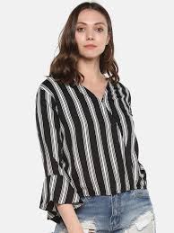 Black And White Striped Top Black And White Striped Top With Bell Sleeves Sassystripes Sassy Newcollection Newarrival Fashion Style Trend Womenfashi Black Outfit Tops Striped Top