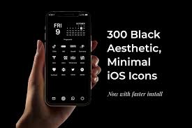 The watch has the same hidden lugs as the 70's classic along with a black bezel with unidirectional functionality. 300 Black Minimal Ios 14 Icon Pack Icons Creative Market