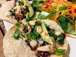 Grilled mahi fish taco recipe. Week 4 Salt Fat Acid Heat Grilled Mahi Mahi Fish Tacos With Chipotle Crema And Salad With Lime Vinaigrette 52weeksofcooking
