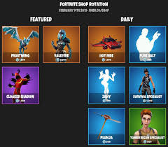 Official twitter account for #fortnite; Fortnite News On Twitter Fortnite Item Shop February 14th 2019 Https T Co Nab4vpextd Use Code Fnbr To Support Us Tweet Us A Picture If You Do Https T Co Bkzqbfomiz