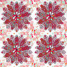 Daffodil floral medallion pattern, vector mandala ornament. Free Vector Indian Floral Paisley Medallion Pattern
