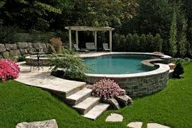 Schwimmbad Gartengestaltungkleinergarten Schwimmbad Backyard Pool Landscaping Sloped Backyard Small Backyard Pools
