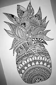 Pineapple Mandala Zentangle Mandala Design Art Zentangle Art Mandala Art Lesson
