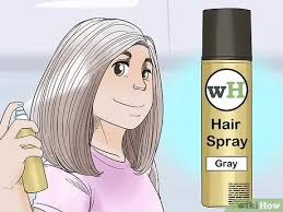 Simply spray your hair to complete your look. 4 Ways To Make Your Hair Look Gray For A Costume Wikihow