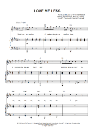 Max Ft Quinn Xcii Love Me Less Piano Sheet Music Digital Print Spartiti Musicali Spartiti Per Pianoforte