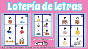 Para imprimir o descargar loteria para imprimir y colorear para formar letras haga click sobre el dibujo. Loteria De Letras Materiales Para Docentes