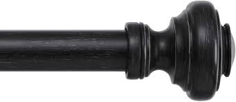 June 2, 2017 by sadie lish 4 comments. Mode Farmhouse Collection Single Curtain Rod Set With Porch Doorknob Finials 72 To 144 In Black Home Kitchen Amazon Com