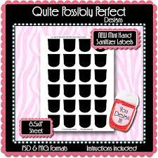 New Mini Hand Sanitizer Label Template Instant Download Psd Card Making Embellishments Label Templates Collage Sheet