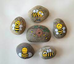 25 Best Painted Rock Bumble Bee Ideas Bee Painting Painted Rock Animals Bumble Bee Painting