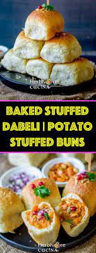 Baked Stuffed Dabeli Potato Stuffed Buns Dabeli Sweet And Spicy Recipes