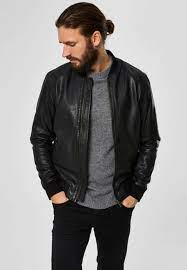 Selected Homme Selected Homme Leather Jacket Black Zalando Ie Leather Jacket Leather Jacket Black Jackets