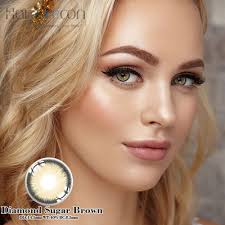 Haipurecon Diamond Sugar brown 14.5mm contact lenses with power from China  manufacturer