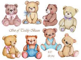 Color swatches are global so it's easy to change colors across the document. Set Of Cute Teddy Bears Illustrations By Teddy Bears And Their Friends Thehungryjpeg Com