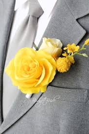 Davids Bridal Canary Yellow And Bright Yellow Boutonniere Mens Flowers Yellow Wedding Theme Yellow Wedding Flowers Yellow Wedding Bouquet