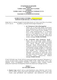 Dalam sebuah kesepakatan baik itu dilakukan antar perorangan atau perusahaan, adanya perjanjian dalam bentuk tertulis adalah hal yang utama. Doc Rs Kartika Pulomas Ttg Rujukan Pelayanan Kesehatan Bintarta Wijaya Academia Edu
