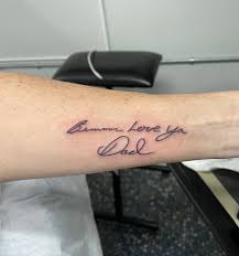 Most tattoo artists will be able to scan handwritten text and replicate it. Tattoo Uploaded By Hannah Dad S Handwriting Memorial Piece My Client S First Tattoo And Did Great 1547801 Tattoodo