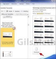Open the template in microsoft word. How To Print Business Cards In Word Financeviewer
