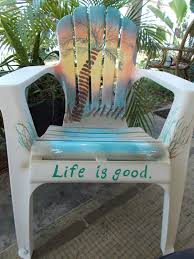 The Journey S End The Day I Decided To Talk To A Chair Painting Plastic Chairs Adirondack Chair Painted Outdoor Furniture