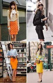 Falda Naranja Ropa De Colores Moda Estilo Faldas