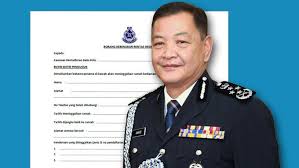 Berikut ialah senarai ketua polis negara (kpn) malaysia sejak malaysia mencapai kemerdekaan pada 31 ogos 1957: Penangkini Arahan Mengisi Borang Ditarik Balik Sementara Waktu Kpn