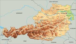 Ilustración de mapa austria plano austria viamichelin. La Republica De Austria En Mapas Politicos Fisicos Y Mudos