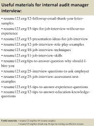 director of internal auditor resume