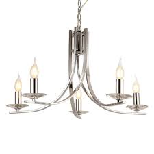 Luxpro Design Kronleuchter 5 Flammig Lüster Moderner Deckenleuchte Hängeleuchte Für Die Wohnung Chrom Leuchte 5xe14 Max 40w