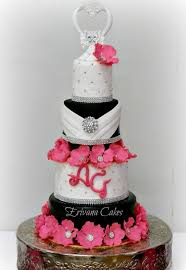 Black And White Wedding Cakes Pink Black And White Wedding Cake 2 Pink Wedding Cake Black And White Wedding Cake Wedding Cake Photos