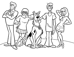Tutti I Protagonisti Di Scooby Doo Disegno Da Colorare Disegni Da
