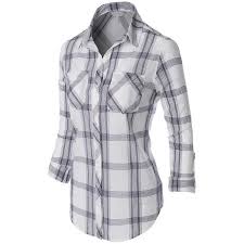 Black And White Checkered Button Up Shirt Pin On Lily Joy