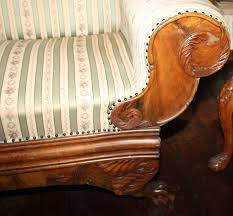 Antique biedermeier restored sofa made of mahogany. Biedermeier Sofa Badisches Auktionshaus